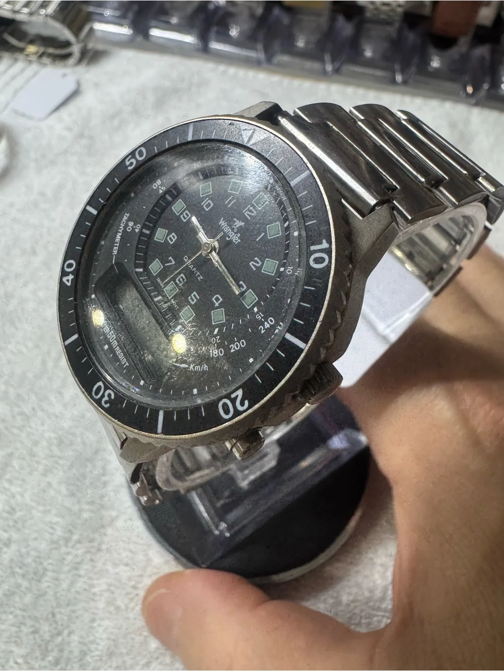 Wrangler Black and Silver Analog-Digital Sport Watch